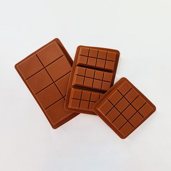Silicone Chocolate Mold 8/12/24-Cavity Square Baking Molds for Waffles Easy Release Clean Kitchen Essential
