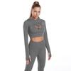 Women's Quick-Dry Hooded Yoga Set: Long Sleeve Top & Peach Butt Leggings