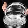 Stainless Steel Vegetable Dehydrator Manual Vegetable Drain Basket Fruit Washer  Home