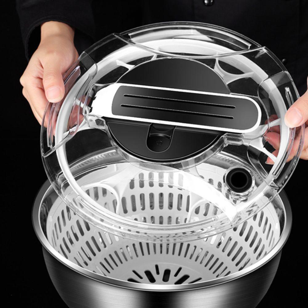 Stainless Steel Vegetable Dehydrator Manual Vegetable Drain Basket Fruit Washer  Home