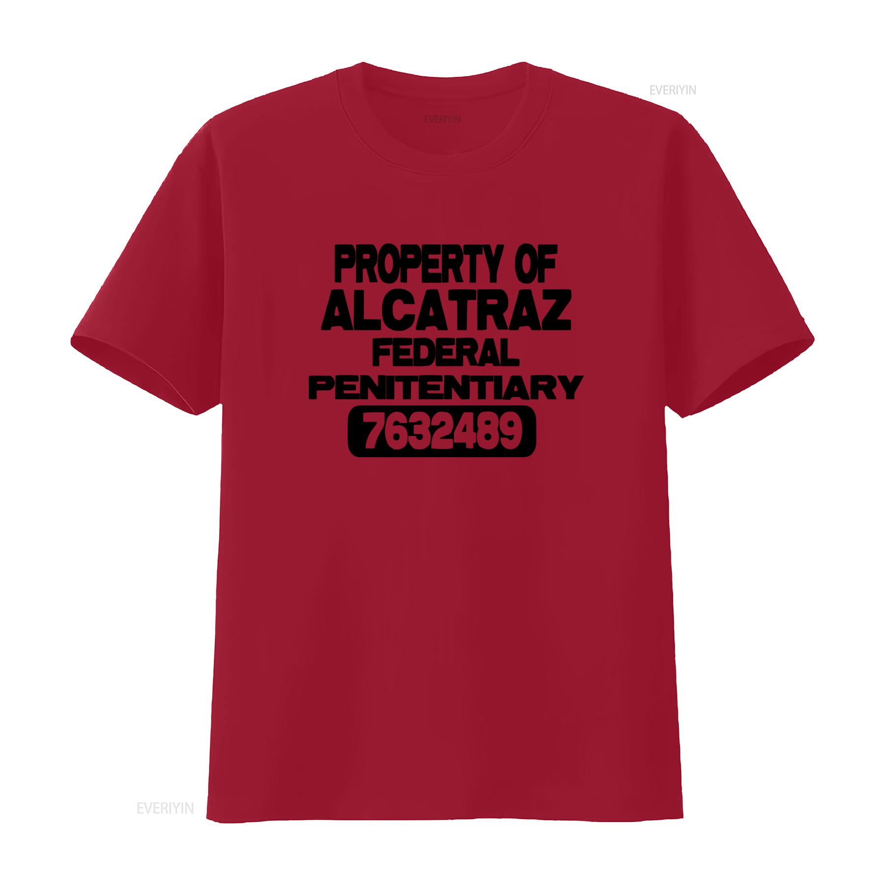 Alcatraz Federal Penitentiary Property T Shirt Authentic Prison Convict Design Unique Orange for Men High Quality Print fashion S