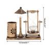 Sandglass Ornament Wooden Home Decorations Sand Timer Night Light Brush Teeth Clock Hourglass Timer