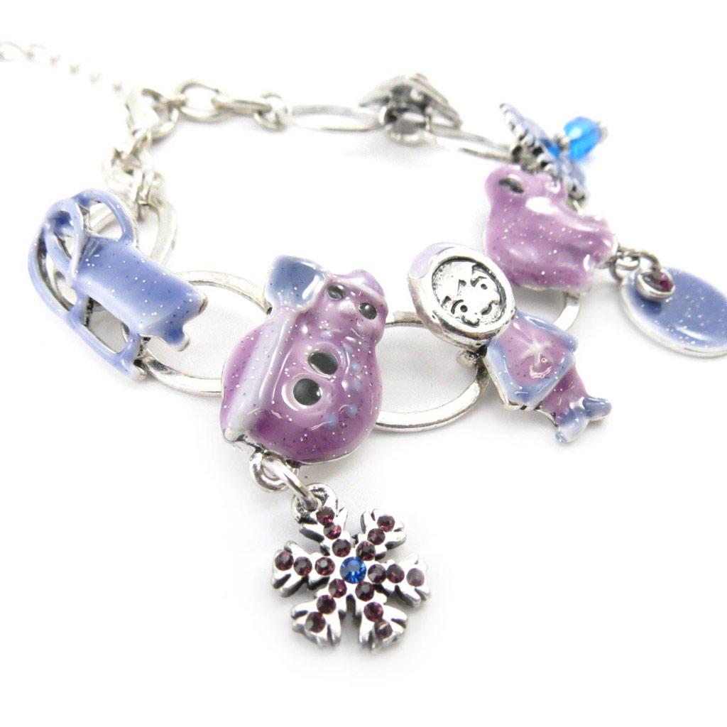 NOA [J5368] - Designer-Armband 'Frohe Weihnachten' violett