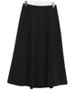 Milliandeni Flared Volume Midi Size L Women's Skirt, Length, Black,