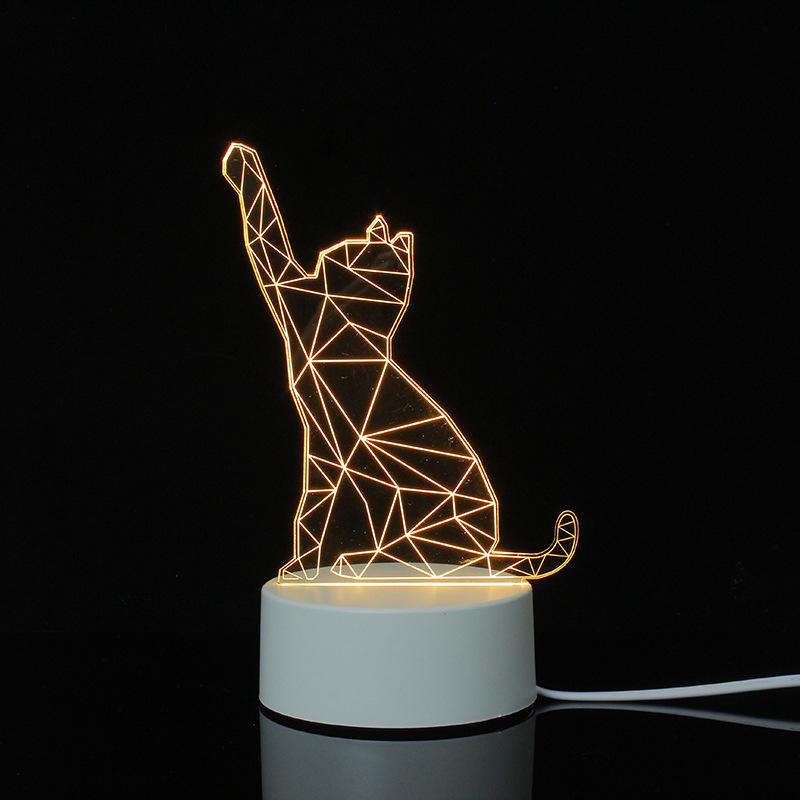 3D Cartoon Night Light: Custom Acrylic Bedside Lamp for Atmosphere & Gifts