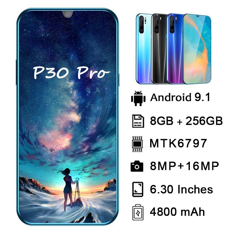 

4G LED 6.3 Полный экран 8 ГБ оперативной памяти 256ГБ ROM смартфон