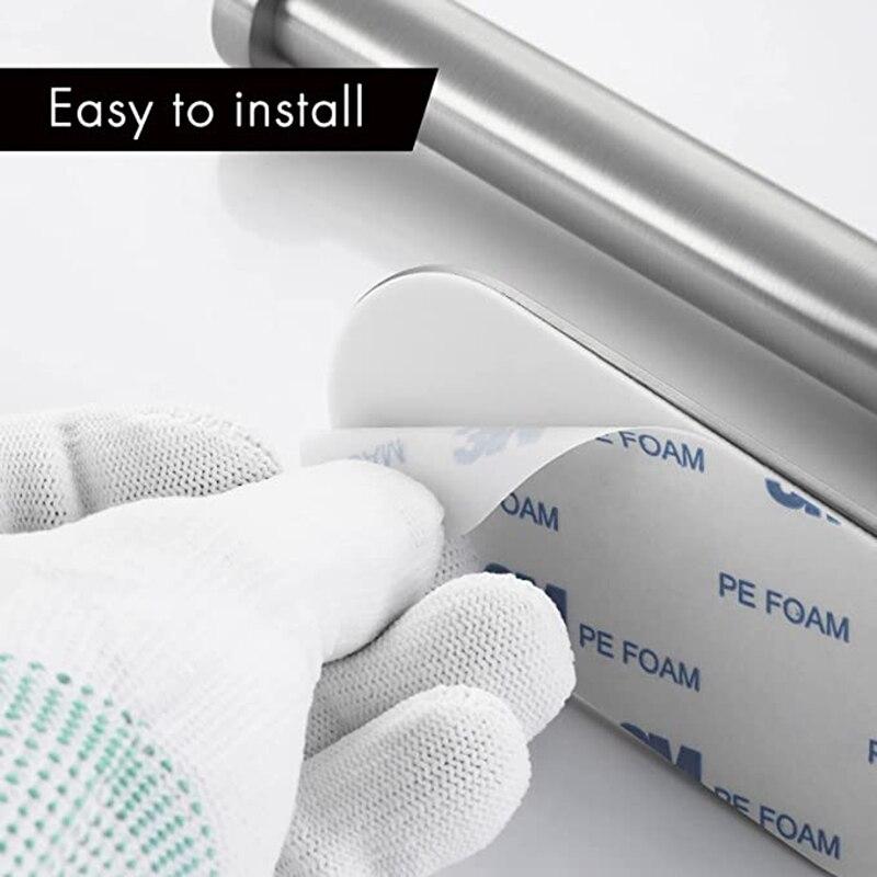 Adhesive Toilet Paper Roll Holder 304 Stainless Steel Wall Mounted Tissue Towel Bath Ball Holder Rack for Kitchen Bathroom