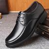Autumn Winter New Business Formal Round Toe Men's Shoes Casual Simple Comfortable Lace Up Height Increasing Men's Shoes