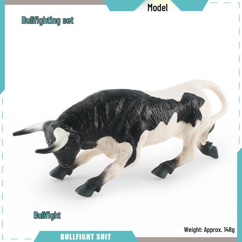 Spanish Bullfighting Set: North African Wild Bull & Tamed Bull Rider Figurine