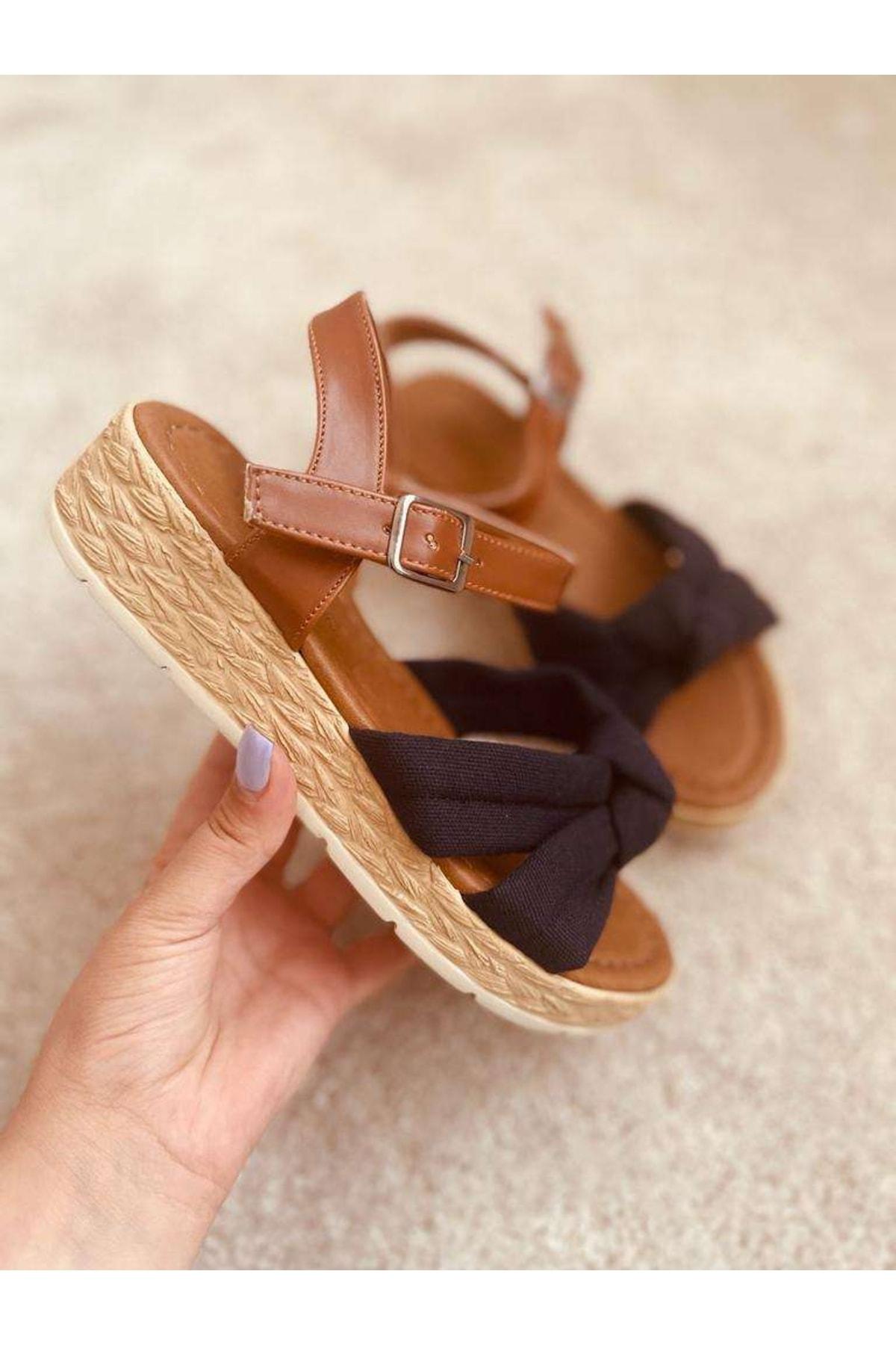 

Women s Casual Sandals Navy Blue Linen Sandals 40