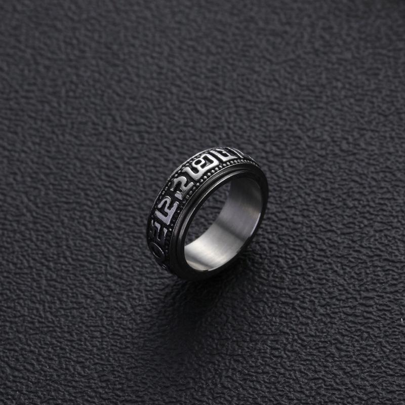 Tibetan Monk's Signet Ring With Mantra Silver 473