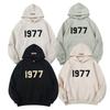 Three-dimensional flocking 1977 men's and women's American high street hoodie sweater trousers casual suit