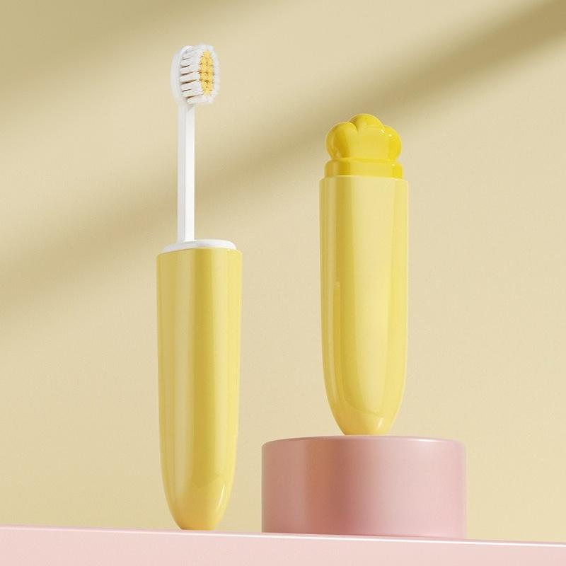 Brand-new Portable Travel-sized Folding Toothbrush and Toothpaste Set Multi-functional Soft-bristled Suitable for Adults