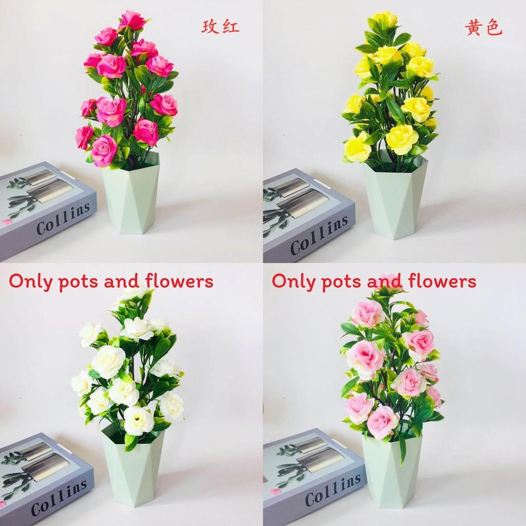 Artificial Rosa Rugosa Thunb Plant With Silk Flowers For Home Decor And Gift Giving