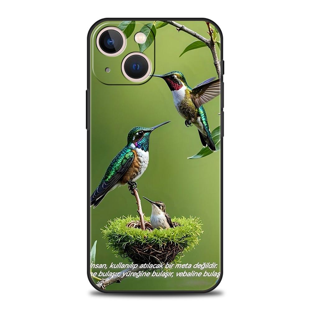 Hummingbird Phone Case For iPhone 16e 15 14 13 12 11 Pro Max XS X XR SE 7 8 Plus Shell iPhone 16 Soft TPU Cover