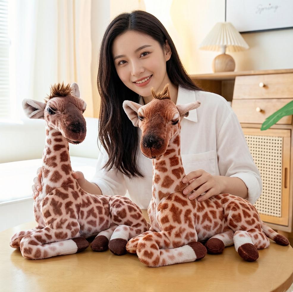 25 30Cm Simulation Giraffe Plush Doll Kawaii Forest Wild Animal Home Decoration Birthday Gift