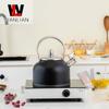 2.5L Stainless Steel Whistling Kettle Boiling Water Coffee Milk Black Luxury Style Non-Electric