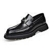 Fashion 2025 Spring Autumn Fashion Slip-on Thick Sole Leather Male Loafers Designer New British Style Retro Men's Dress Shoes