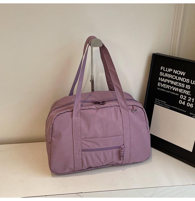 School bag niche light travel bag large capacity leisure Korean fitness bag solid color versatile backpack simple commuter tote bag
