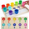 Counting Board Wooden Educational Toy For Kids Math Skills And Color Sorting