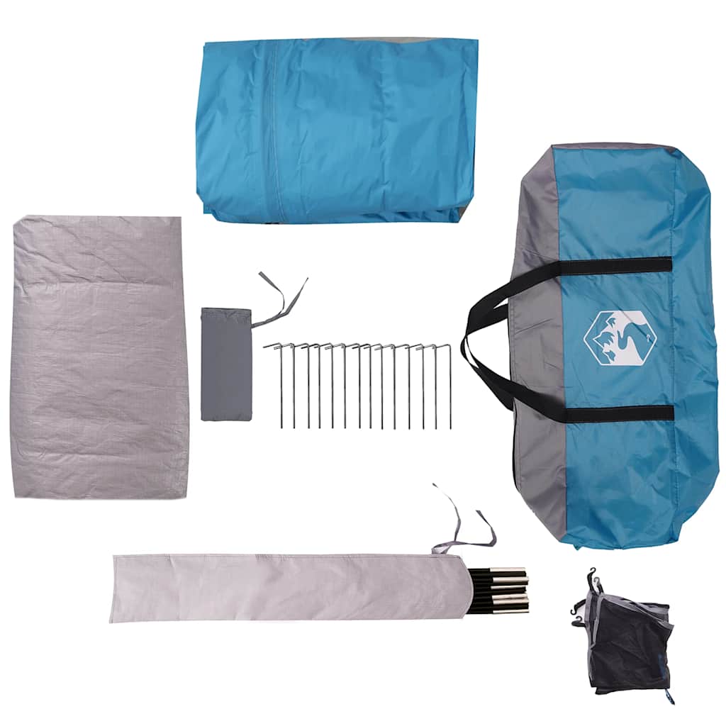 Family Tent for 6 Persons Blue Waterproof