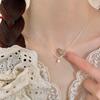 Korean Pearl Necklace: High-End Silver Clavicle Chain with Niche Design, Perfect for Light Luxury and Sweater Pendants.