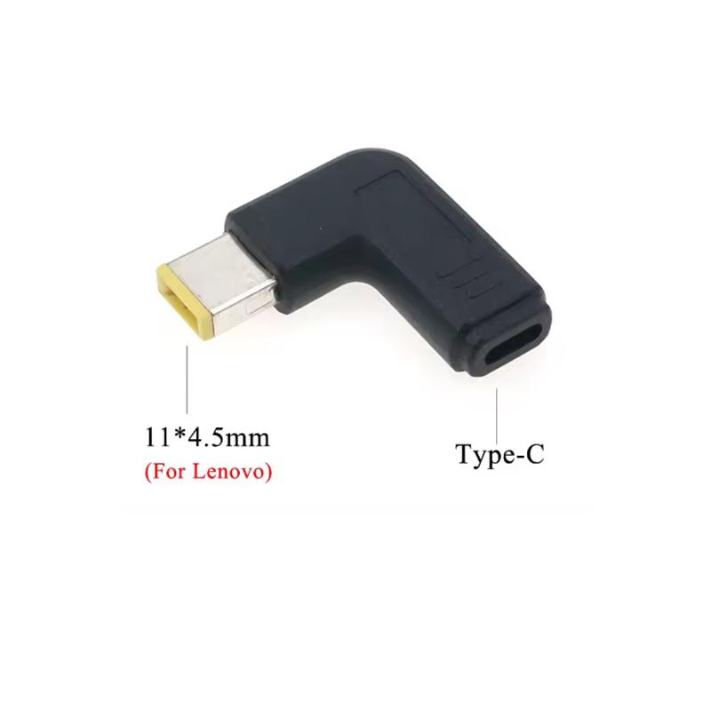 TypeC Female To Dc Laptop Power Adapter Connector Elbow Plug Compatible With For Lenovo Asus Hp Dell Acer - Charging Accessories