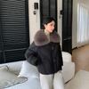 Short cotton-padded clothes, winter new foreign-style loose cotton-padded clothes, thickened large fur collar jacket, cotton-padded jacket.