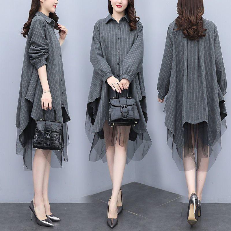 

Женская блузка-поло с воротником-поло, сшитая из марли, с пуговицами, элегантная свободная рубашка с длинным рукавом для поездок на работу L серый