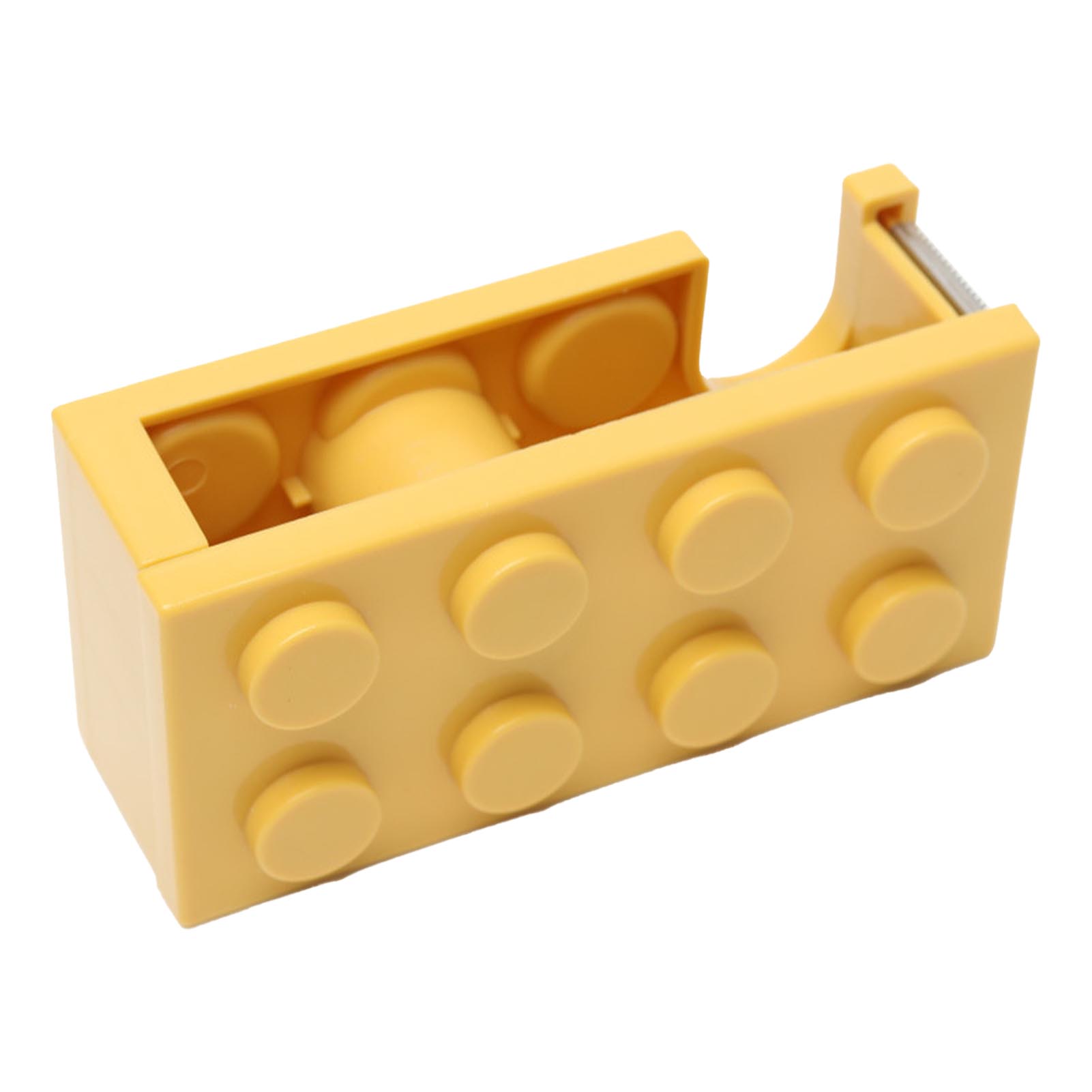 

Tape Dispenser Cute Building Block Shape Easy Cutting Desk Tape Holder For School Office Study Room Yellow жёлтый