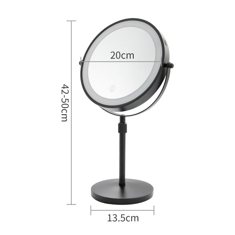 8 Inch Double-Side Makeup Mirror With 5/10X Magnification Clear Reflection And Easy To Carry Desktop Vanity Mirror With Stand