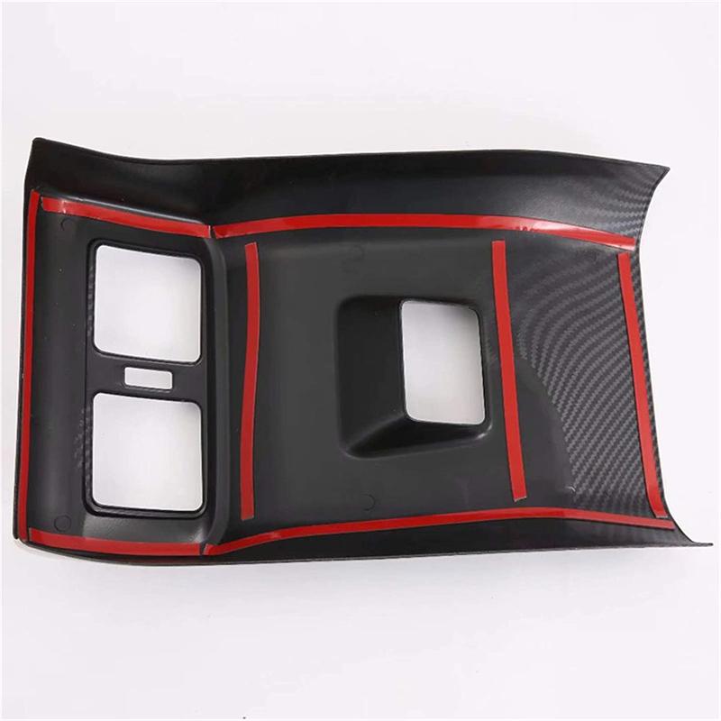 1pc Car Air Vent Cover Trim Carbon Fiber Look Rear Seat ABS Plastic Air Vent Cover Trims For Toyota Rav4 Car Accessories