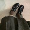 Cowhide Version~ Genuine Leather Hand-carved Brock Single Shoes 2025 New British Munk Oxford Shoes Women's Small Leather Shoes