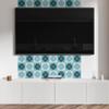 Vinyl Panel With A Motif For An Easy Wall Transformation 120x60 Cm Floral Checkered Pattern