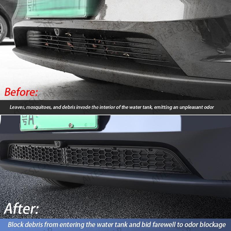For Tesla Model YL/Y/Launch Juniper 2025 2026 Front Grill Guard Grille Inserts Mesh Anti Insect Net Cover Bumper Grid Filter