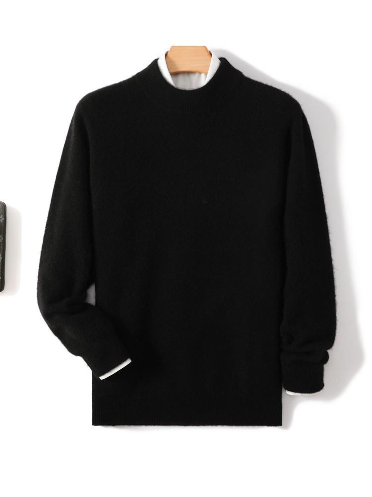 Autumn And Winter Cashmere Men'S Semi-Turtleneck Double-Strand Thread Thickened Business First-Line Ready-To-Wear Cashmere Sweater