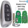 Great ID47 Chip 433MHz 95440-S1510/S1570/N9032/N9072 Proximity Car Remote Key For Hyundai Tucson Santa Fe 2020 2021 2022 2023