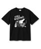 Leijimeli Still Waiting 20-Count Cotton Oversized Short Sleeve T-Shirt Black