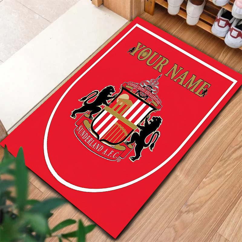 Sunderland Association Football Club Custom Name Carpet Rug For Living Room Bedroom Home Sofa Decoration Kids Play Nonslip Floor Mat