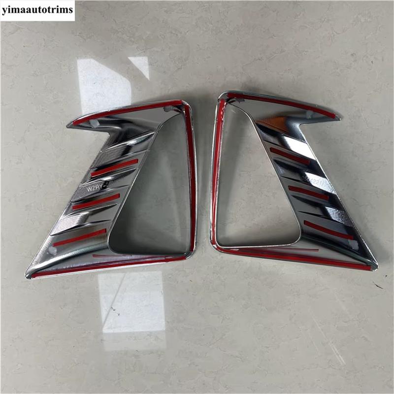 ABS Chrome Front Fog Light Lamp Bezel Cover Trim For Toyota RAV4 RAV 4 2016 2017 2018 Decorative Accessories Chromium Styling