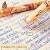 6 Cute Capybara Erasable Pens 0.5mm Fine Tip, Quick-Dry Ink, Retractable Rollerball w/ Eraser, Yellow-Brown, Office & School