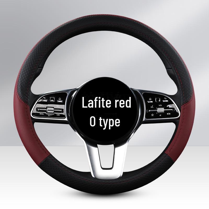 Uniwersalny Czterosezonowy Pokrowiec na Kierownicę Samochodową z PU Skóry: Odporny na zużycie, dopasowany kolorystycznie, modny pokrowiec na kierownicę do małych samochodów.