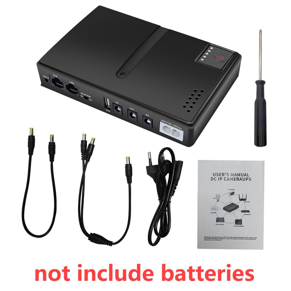AC85-265V DC1018L Router 5V/9V/12V Optical Cat Monitor Backup Uninterruptible DC Power Supply Charger Cell Phone UPS No Battery