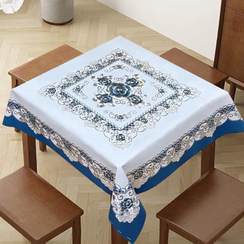 

Скатерть из ПВХ класса люкс высшего качества: Водонепроницаемый, маслостойкий и устойчивый к ожогам, новый китайский стиль для круглых столов As specified