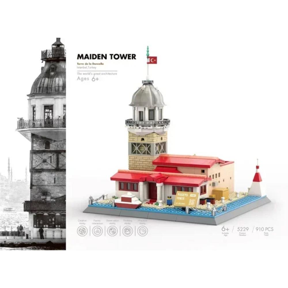 MOC World Famous Architecture Edifice Opera House Building Blocks Villa Savoye Bridge Tower Toy Children Birthday Christmas Gift