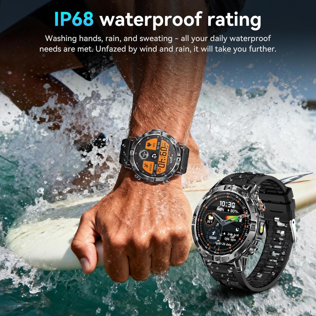 Smartwatch QTLLBT with 100+ Sports Modes, Answer/make Calls, Fitness Activity Tracker, Pedometer, Custom Watch Faces, Weather