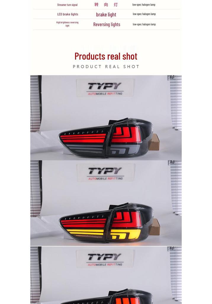 LED Taillight Assembly with Flowing Turn Signal for 2009-2015 Toyota Wish