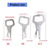 Locking C Clamp Locking Pliers Adjustable Welding Clamps Vises Regular Tip and Swivels Pad for Shop Home Farm Automotive