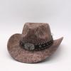 New ethnic style bull head riding jazz hat European and American cowboy hat peach heart cowboy hat