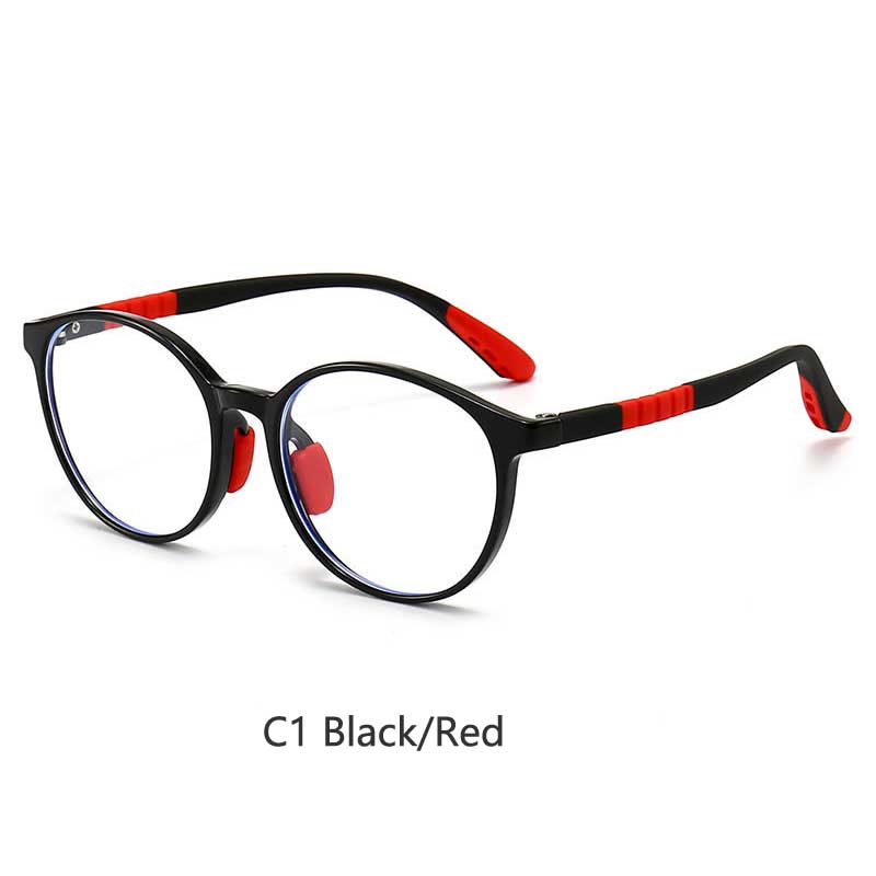 2023 Blue Light Kids Glasses Frame Custom Silicone TR Children Prescription Glasses Round Boys Girls Myopic Hyperopic Glasses